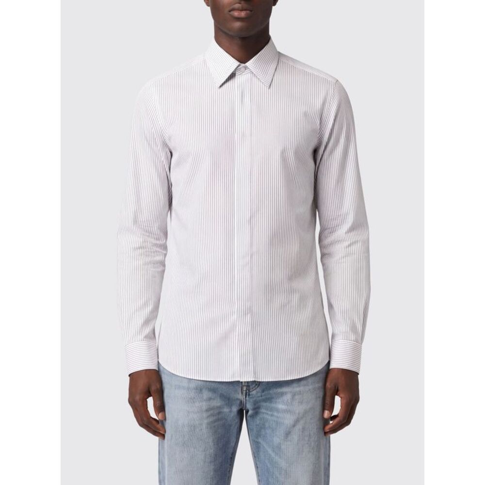 Dolce & Gabbana Men Dolce & Gabbana Slim Fit Striped Cotton Poplin Shirt